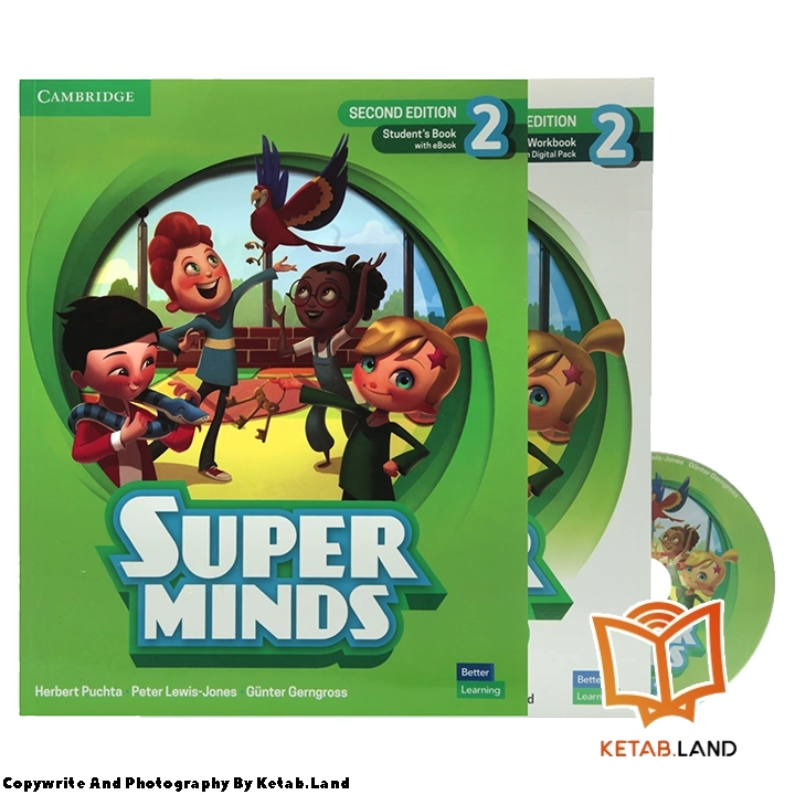 قیمت و خرید کتاب Super Minds 2 2nd از کتاب لند - تصویر اصلی - تصویر اول - تصویر جلد روی کتاب به همراه کتاب کار و DVD
