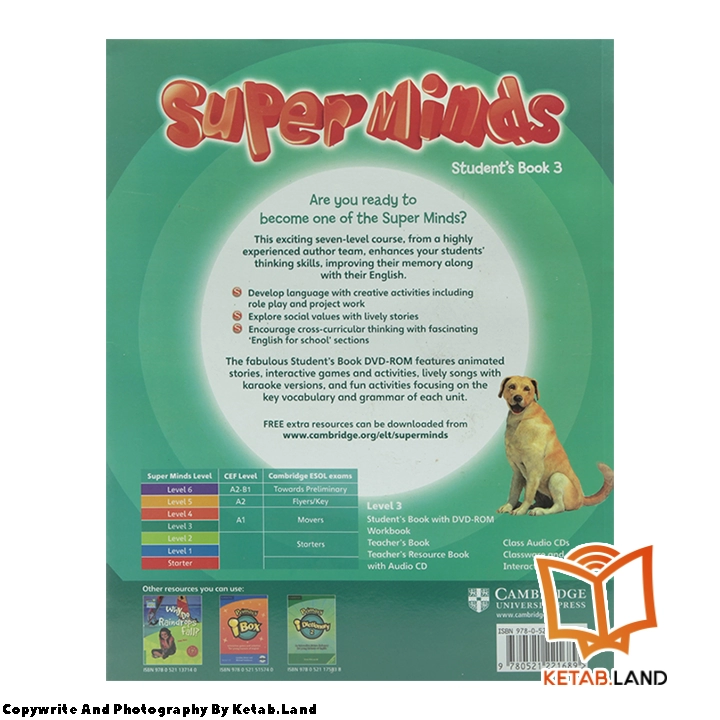 قیمت و خرید کتاب Super Minds 3 از کتاب لند - تصویر سوم - تصویر جلد پشت کتاب
