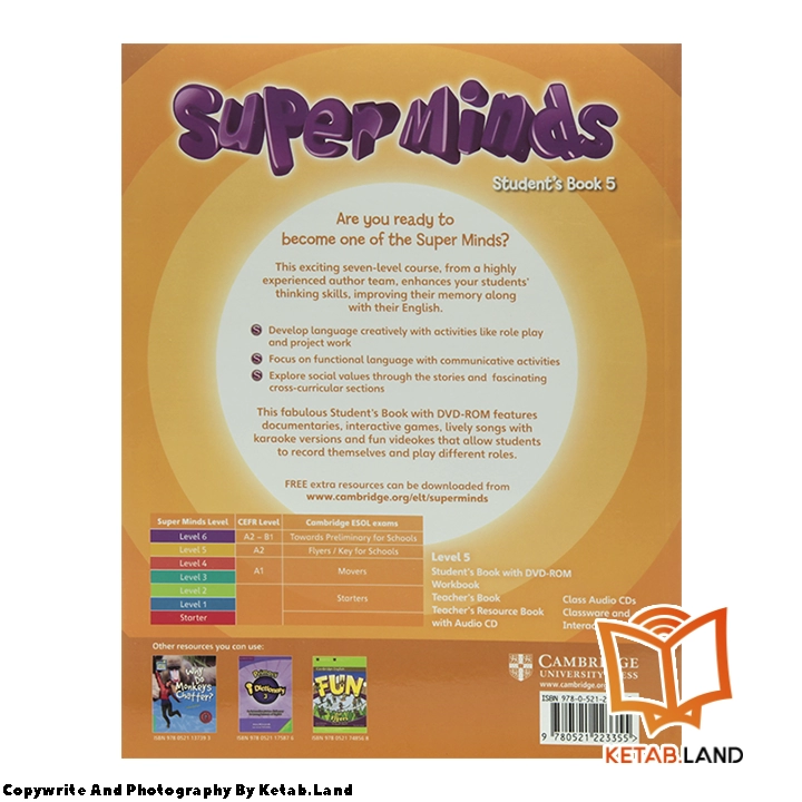 قیمت و خرید کتاب Super Minds 5 از کتاب لند - تصویر سوم - تصویر جلد پشت کتاب
