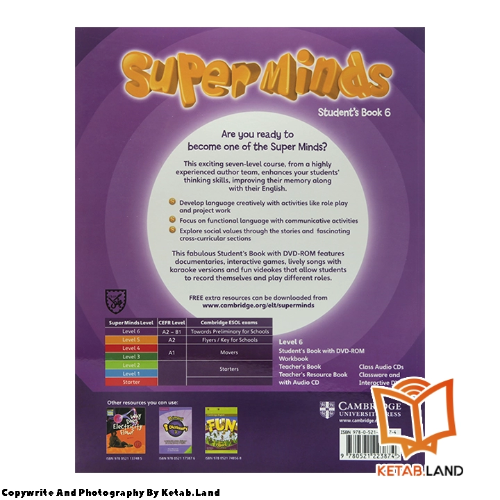 قیمت و خرید کتاب Super Minds 6 از کتاب لند - تصویر سوم - تصویر جلد پشت کتاب