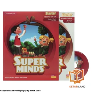 قیمت و خرید کتاب Super Minds Starter 2nd از کتاب لند - تصویر اصلی - تصویر اول - تصویر جلد روی کتاب به همراه کتاب کار و DVD
