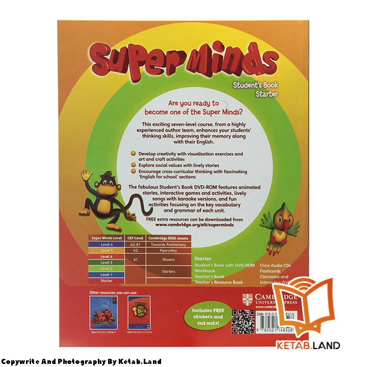 قیمت و خرید کتاب Super Minds Starter از کتاب لند - تصویر سوم - تصویر جلد پشت کتاب