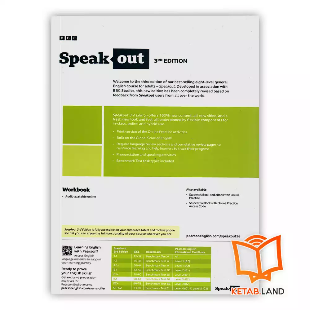 قیمت و خرید کتاب Speakout B2 3rd از کتاب لند - تصویر چهارم - تصویر جلد پشت کتاب کار