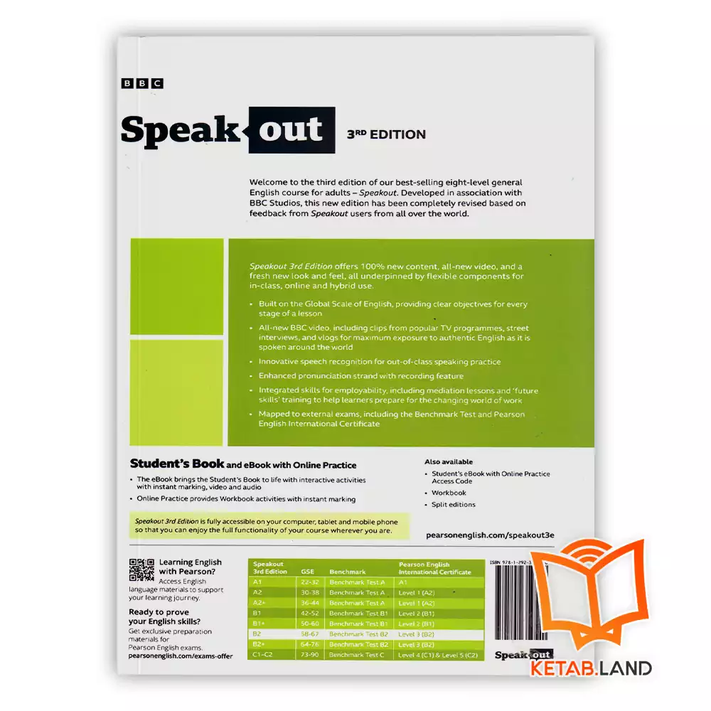 قیمت و خرید کتاب Speakout B2 3rd از کتاب لند - تصویر دوم - تصویر جلد پشت کتاب تصویر اصلی