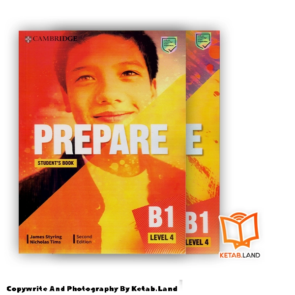 قیمت و خرید کتاب Prepare B1 Level 4 2nd از کتاب لند - تصویر اصلی - تصویر اول - تصویر جلد روی کتاب به همراه کتاب کار