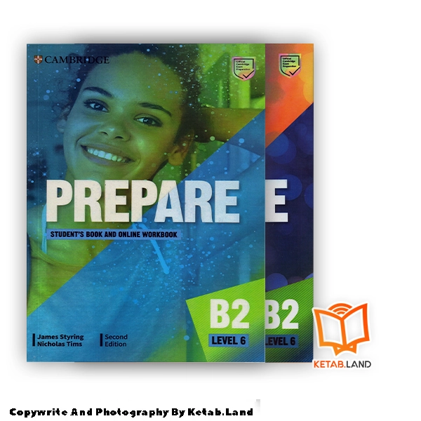 قیمت و خرید کتاب Prepare B2 Level 6 2nd از کتاب لند - تصویر اصلی - تصویر اول - تصویر جلد روی کتاب به همراه کتاب کار