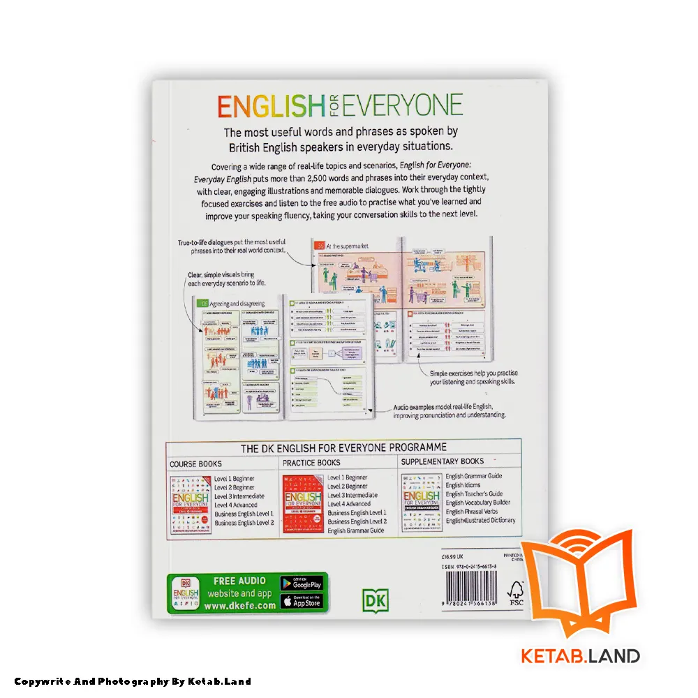 قیمت و خرید کتاب English for Everyone Everyday English از کتاب لند - تصویر دوم - تصویر جلد پشت کتاب