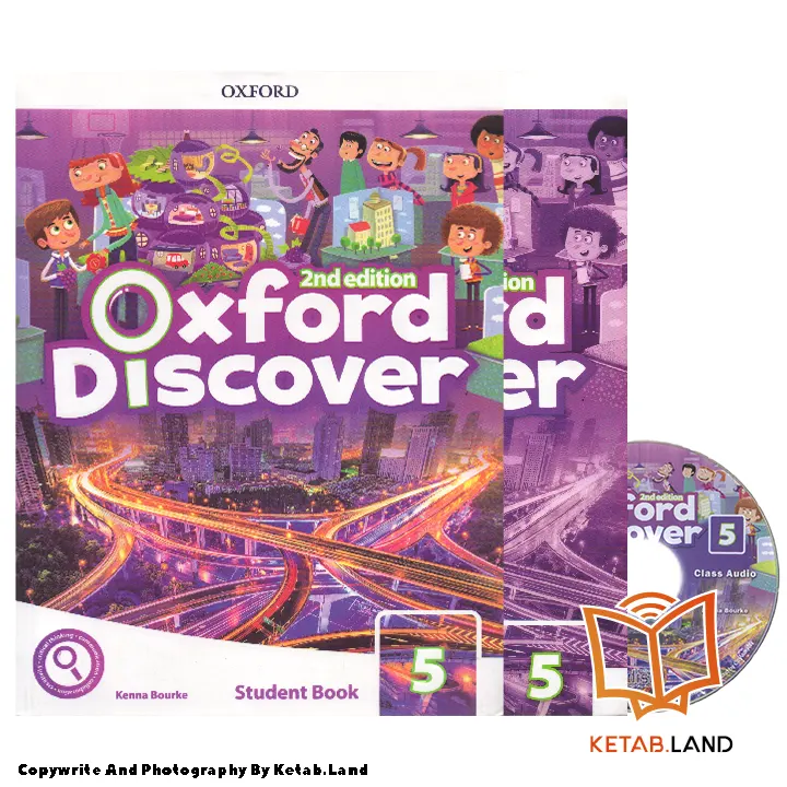 قیمت و خرید کتاب Oxford Discover 5 2nd از کتاب لند - تصویر اصلی - تصویر اول - تصویر جلد روی کتاب به همراه کتاب کار و DVD