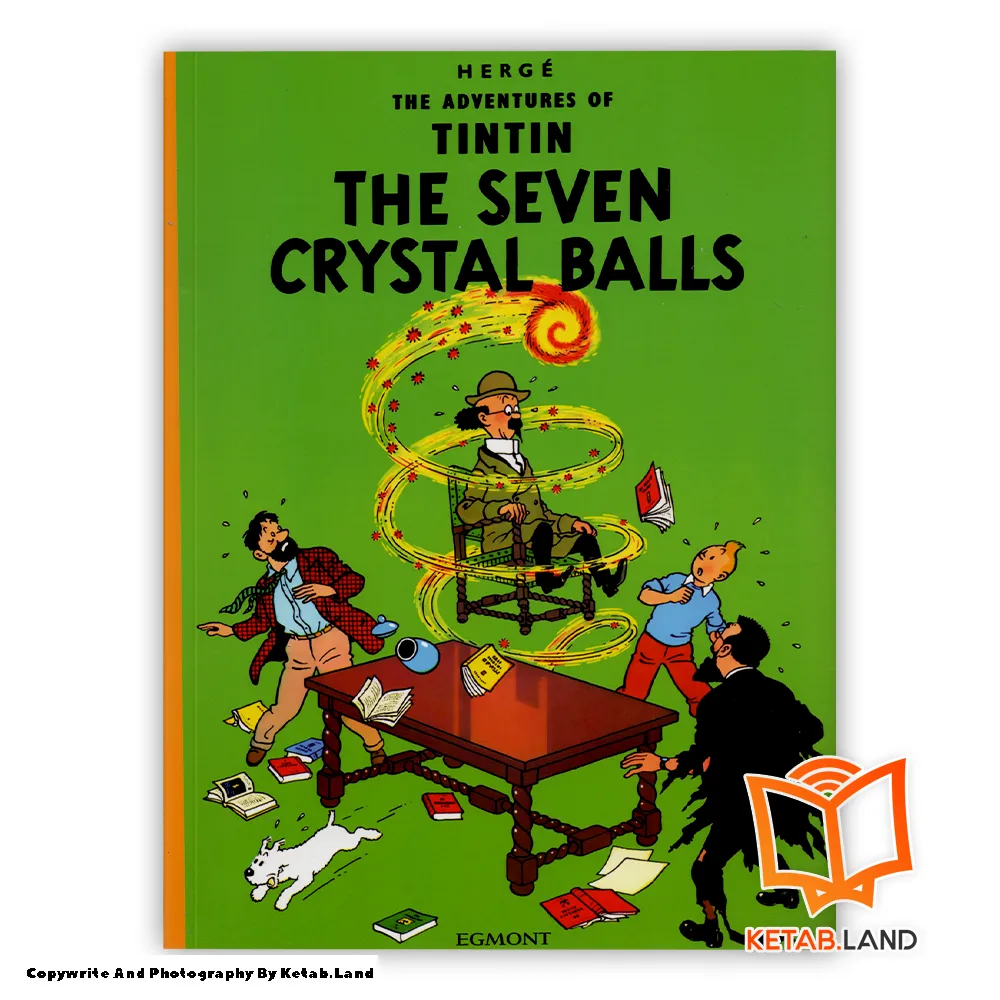 Tintin The Seven Crystal Balls Soft Cover Book - Main Image - First Image - Front Image of Book خرید کتاب Tintin The Seven Crystal Balls از کتاب لند - تصویر اصلی - تصوير اول - تصویر جلد روی کتاب - جلد شومیز