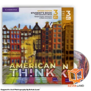 قیمت و خرید کتاب American Think 3 B1+ 2nd از کتاب لند - تصویر اصلی - تصویر اول - تصویر جلد روی کتاب به همراه کتاب کار و CD