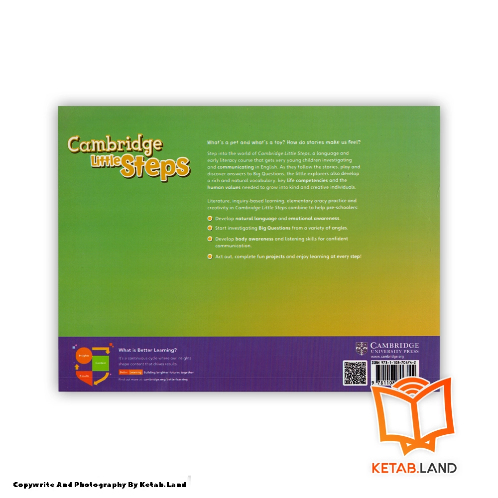 قیمت و خرید کتاب Cambridge Little Steps 1 Numeracy Book - تصویر دوم - تصویر جلد پشت کتاب - جلد شومیز
