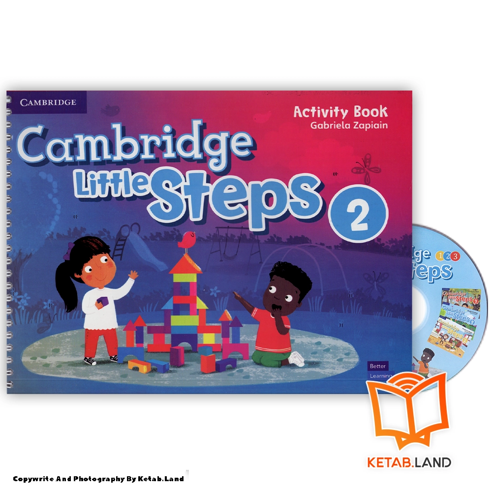 قیمت و خرید کتاب Cambridge Little Steps 2 از کتاب لند - تصویر چهارم - تصویر متعلقات همراه کتاب - کتاب کار و DVD