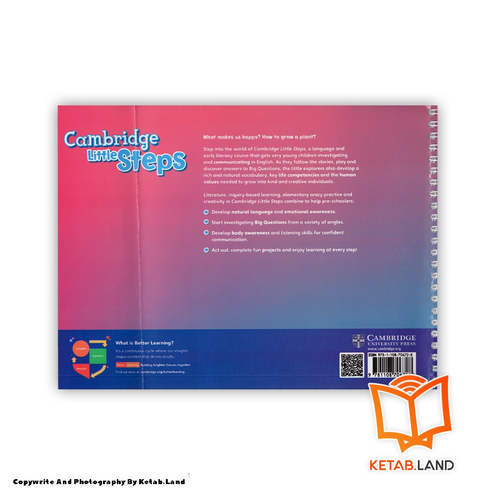 قیمت و خرید کتاب Cambridge Little Steps 2 Phonics Book - تصویر دوم - تصویر جلد پشت کتاب - جلد شومیز