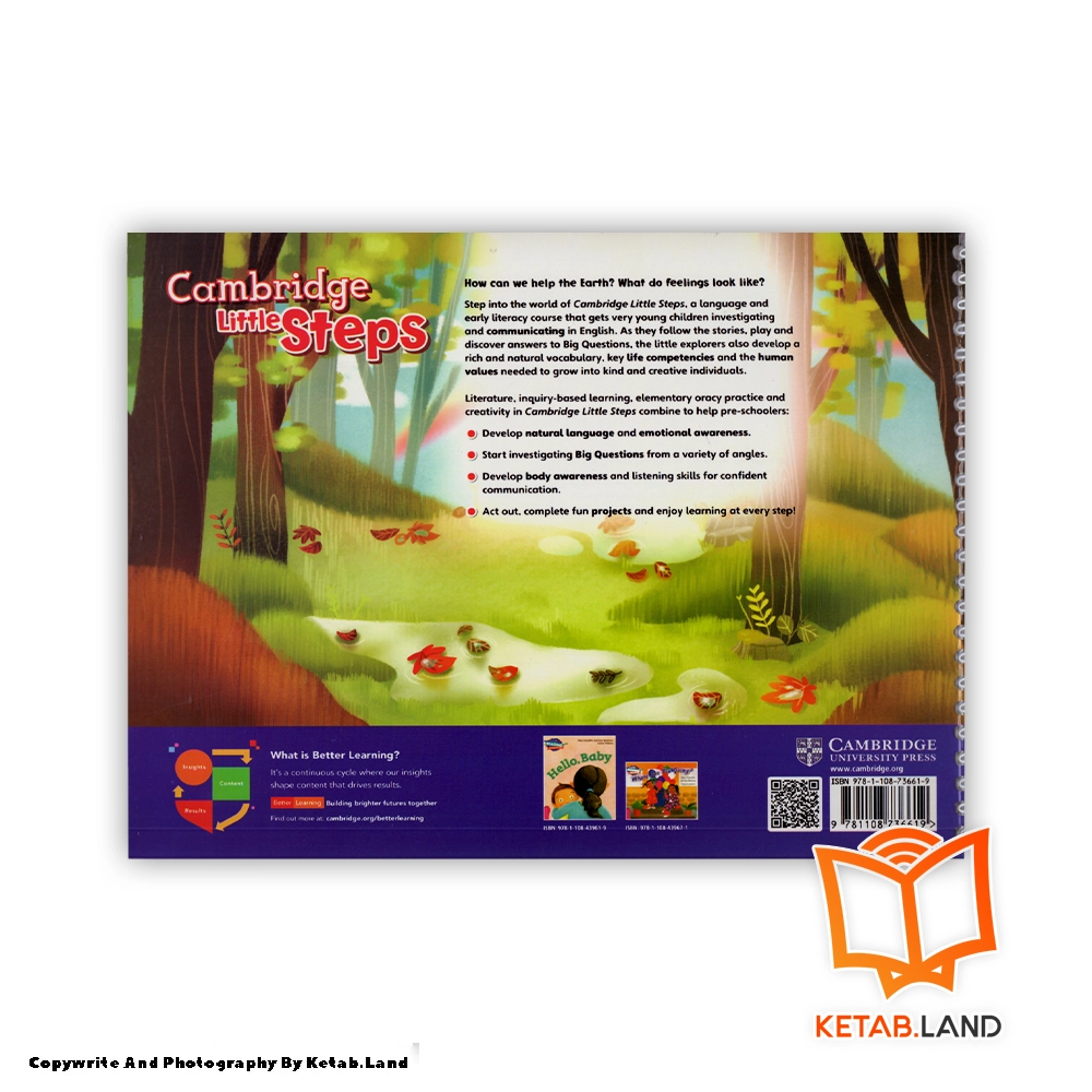 قیمت و خرید کتاب Cambridge Little Steps 3 از کتاب لند - تصویر سوم - تصویر جلد پشت کتاب