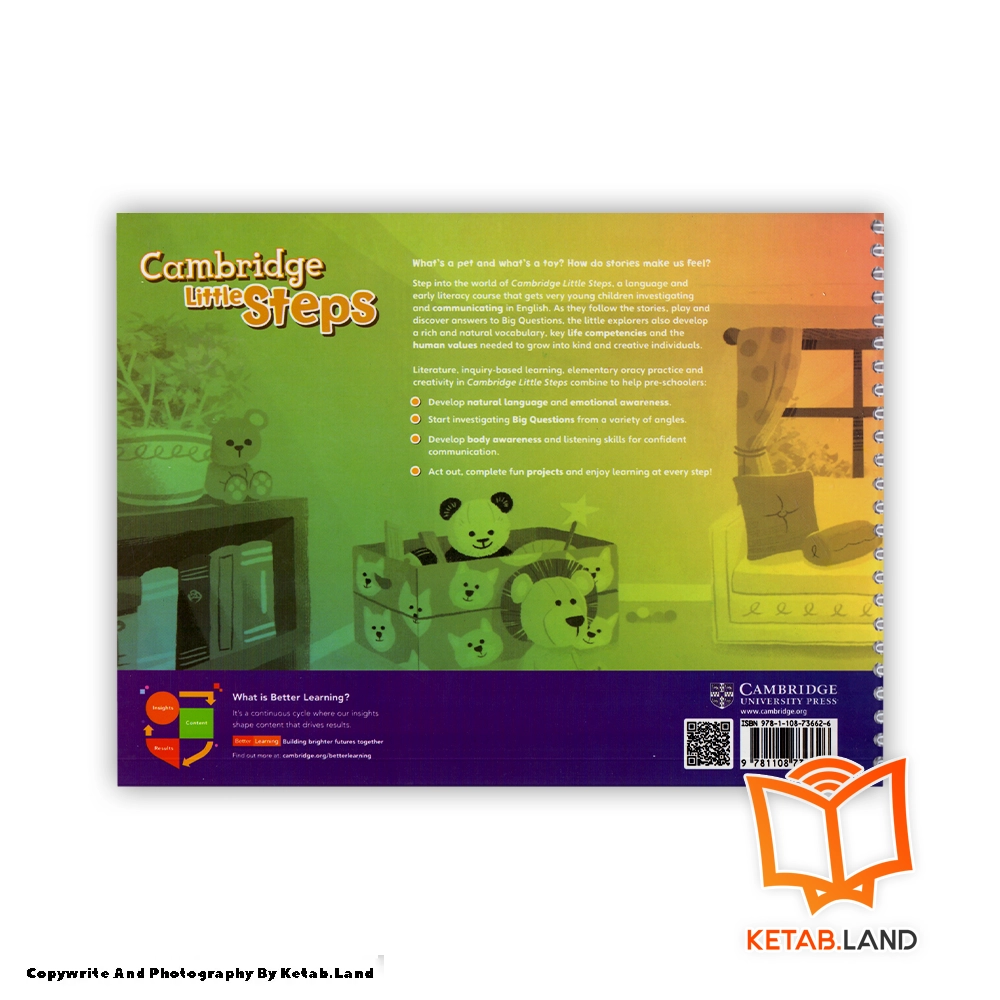 قیمت و خرید کتاب Cambridge Little Steps 3 Phonics Book - تصویر دوم - تصویر جلد پشت کتاب - جلد شومیز