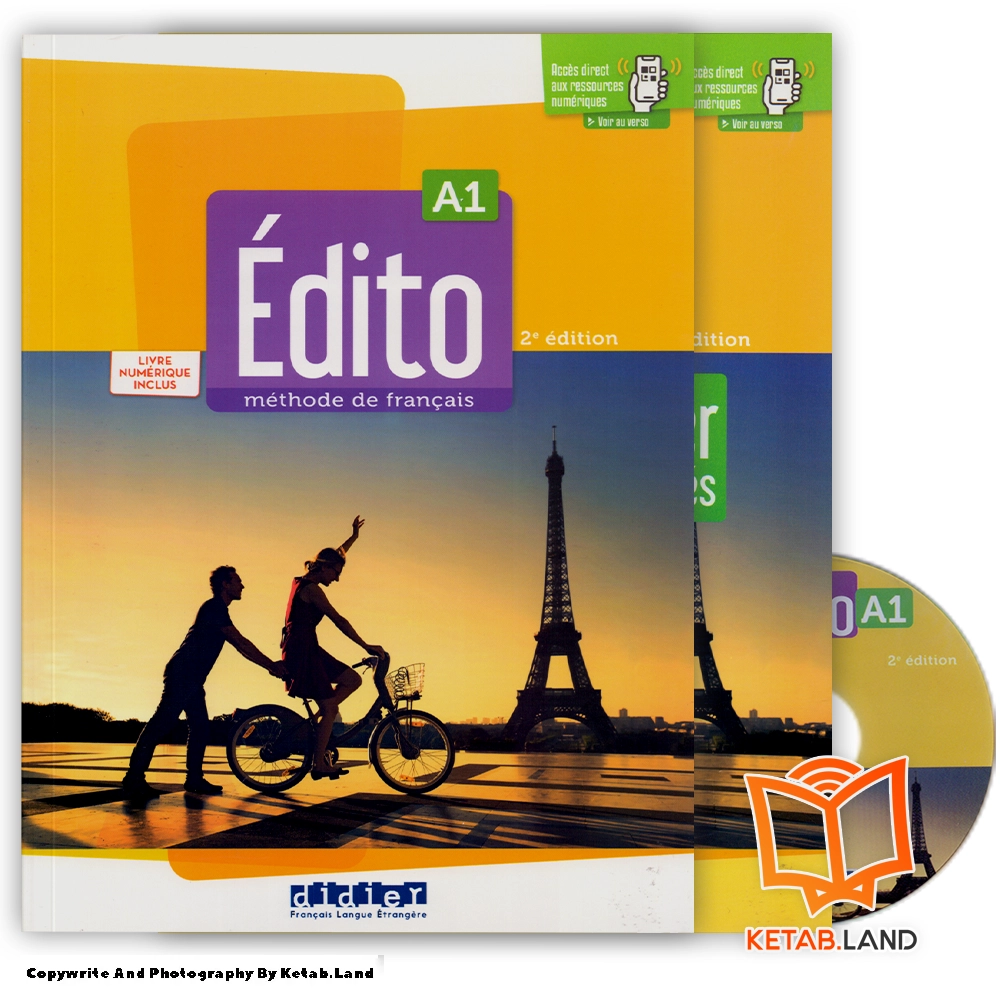 قیمت و خرید کتاب Edito A1 2nd از کتاب لند - تصویر اصلی - تصویر اول - تصویر جلد روی کتاب به همراه کتاب کار و DVD