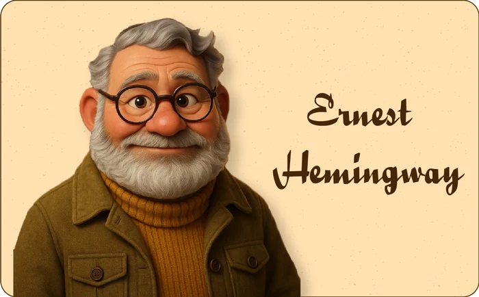 10 + 1 نویسنده ای که با قلم شان دنیا را تغییر دادند! 8 بنر معرفی ارنست همینگوی