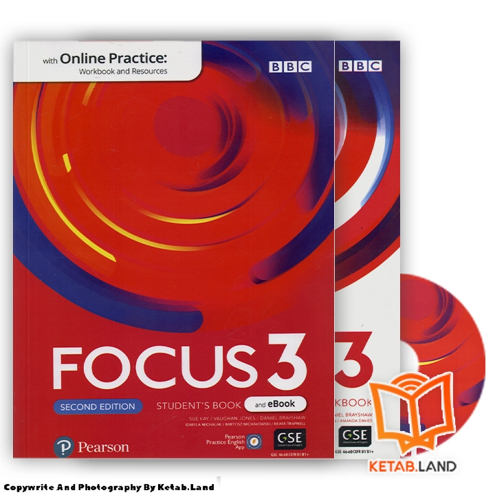 قیمت و خرید کتاب Focus 3 2nd از کتاب لند - تصویر اصلی - تصویر اول - تصویر جلد روی کتاب به همراه کتاب کار و CD