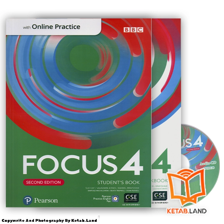 قیمت و خرید کتاب Focus 4 2nd از کتاب لند - تصویر اصلی - تصویر اول - تصویر جلد روی کتاب به همراه کتاب کار و CD