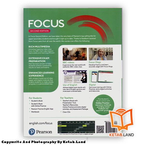 قیمت و خرید کتاب Focus 4 2nd از کتاب لند - تصویر سوم - تصویر جلد پشت کتاب