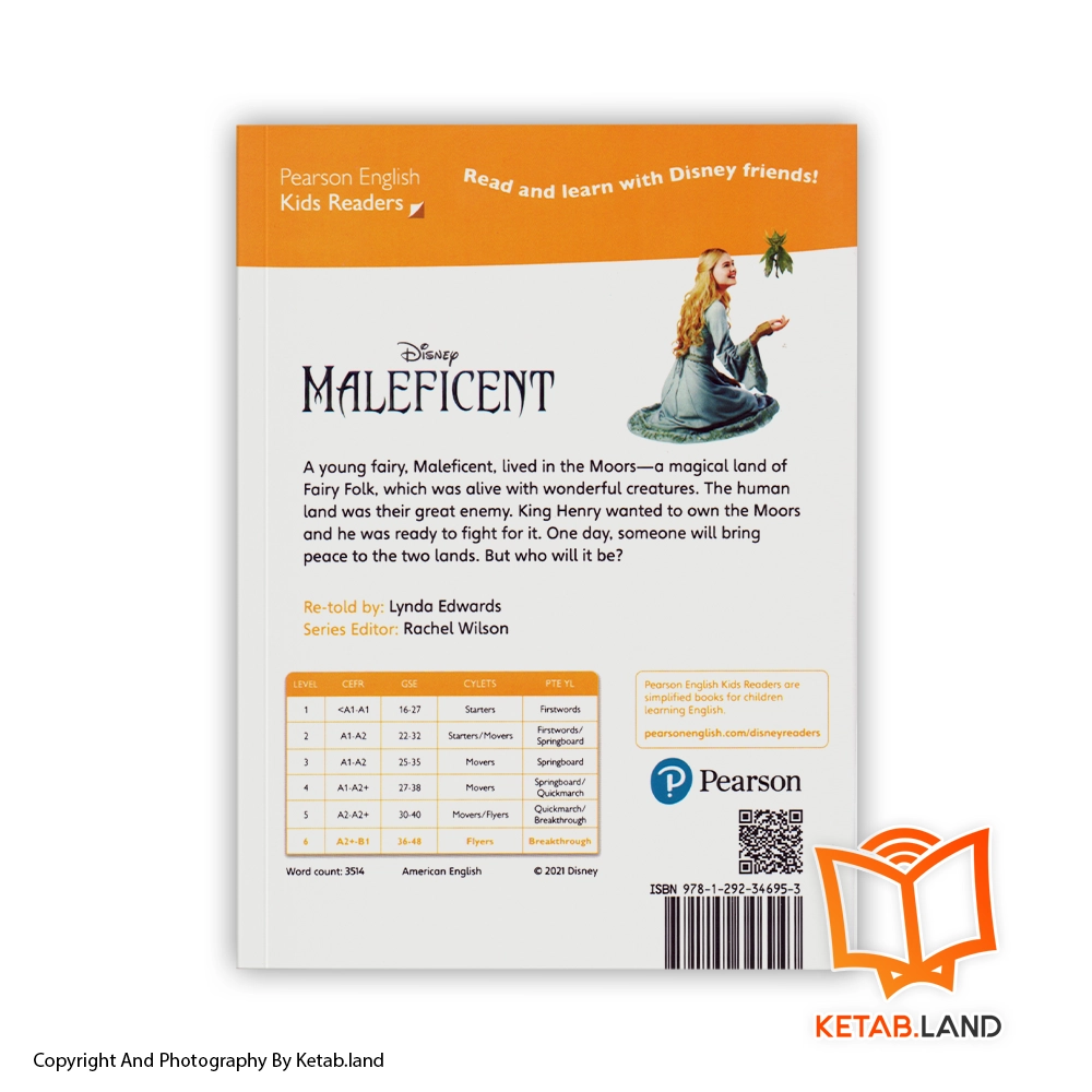 قیمت و خرید کتاب Maleficent Pearson Kids Readers 6 از کتاب لند - تصویر دوم - تصویر جلد پشت کتاب - جلد شومیز