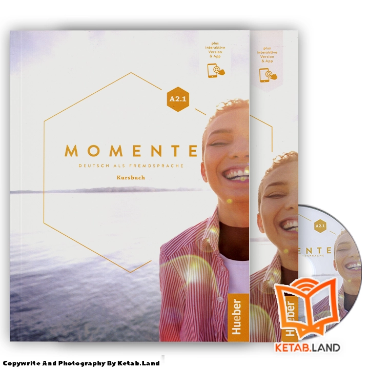 قیمت و خرید کتاب Momente A2.1 از کتاب لند - تصویر اصلی - تصویر اول - تصویر جلد روی کتاب به همراه کتاب کار و DVD