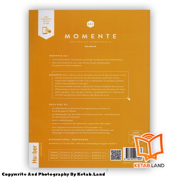 قیمت و خرید کتاب Momente A2.1 از کتاب لند - تصویر سوم - تصویر جلد پشت کتاب