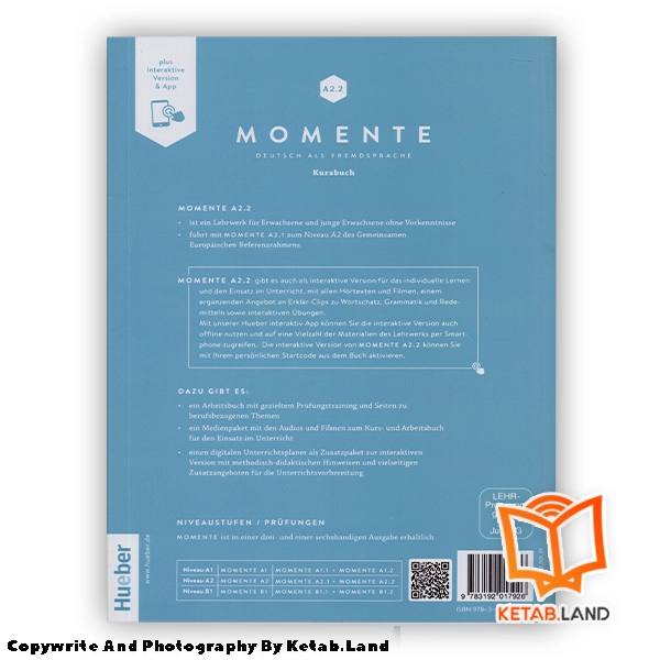 قیمت و خرید کتاب Momente A2.2 از کتاب لند - تصویر سوم - تصویر جلد پشت کتاب