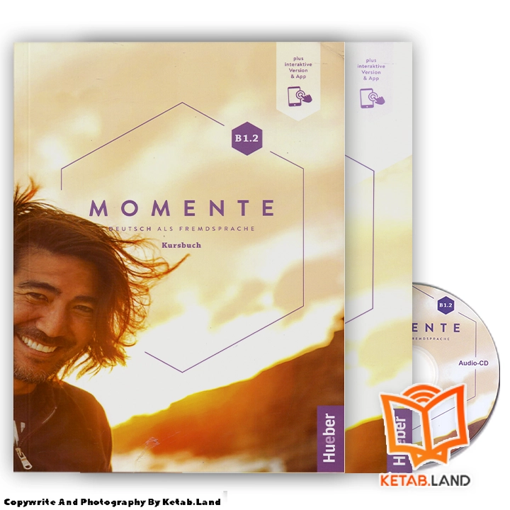 قیمت و خرید کتاب Momente B1.2 از کتاب لند - تصویر اصلی - تصویر اول - تصویر جلد روی کتاب به همراه کتاب کار و DVD