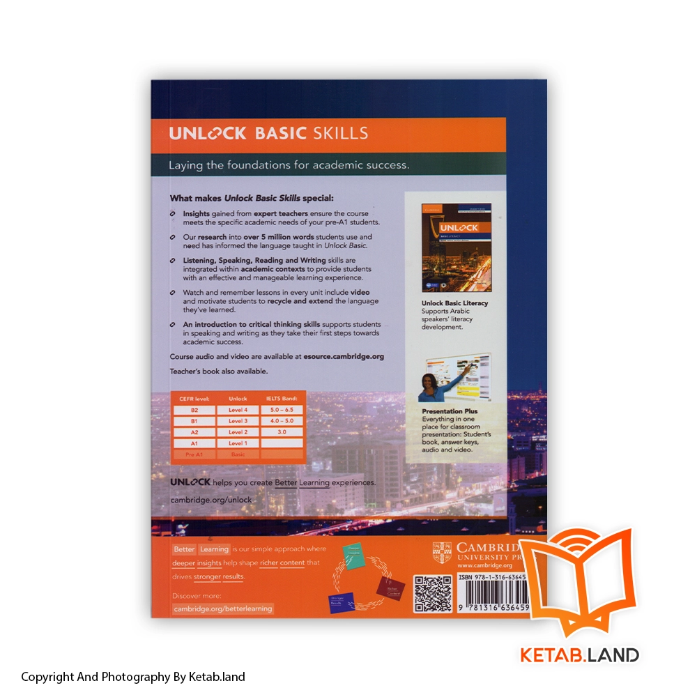 قیمت و خرید کتاب Unlock Basic Skills از کتاب لند - تصویر دوم - تصویر جلد پشت کتاب - جلد شومیز