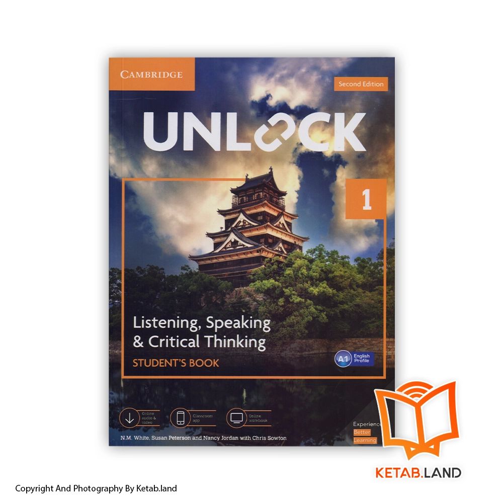 Unlock Listening and Speaking 1 2nd Soft Cover- Soft Cover Book - Main Image - First Image - Front Image of Book خرید کتاب Unlock Listening and Speaking 1 2nd از کتاب لند - تصویر اصلی - تصوير اول - تصویر جلد روی کتاب - جلد شومیز