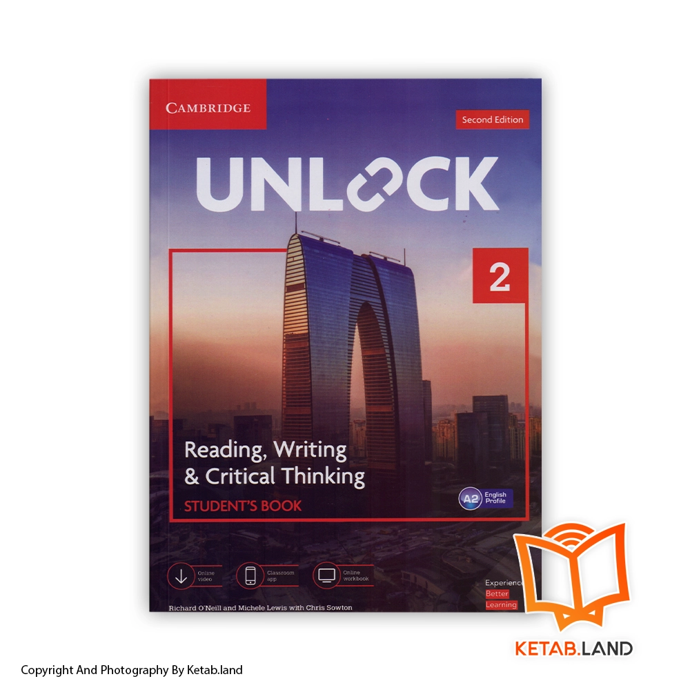 خرید کتاب Unlock Reading and Writting 2 2nd از کتاب لند - تصویر اصلی - تصوير اول - تصویر جلد روی کتاب - جلد شومیز