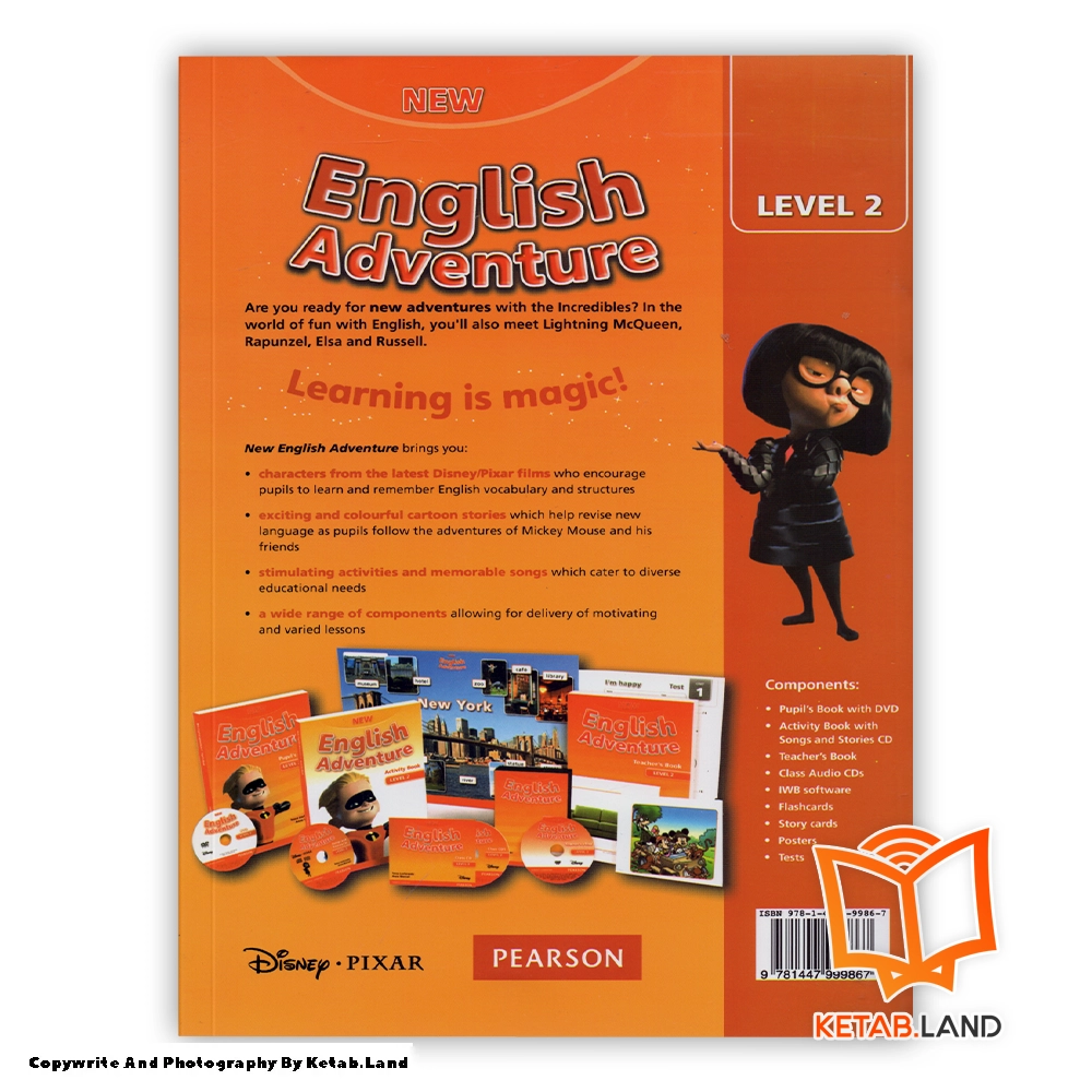قیمت و خرید کتاب New English Adventure 2 از کتاب لند - تصویر سوم - تصویر جلد پشت کتاب