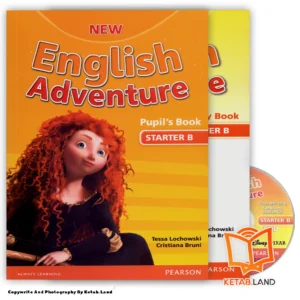 قیمت و خرید کتاب New English Adventure Starter B از کتاب لند - تصویر اصلی - تصویر اول - تصویر جلد روی کتاب به همراه کتاب کار و DVD