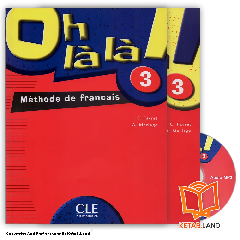 Oh La La 3 Book Main Image First Image Front Image with Workbook and DVD of Book قیمت و خرید کتاب Oh La La 3 از کتاب لند - تصویر اصلی - تصویر اول - تصویر جلد روی کتاب به همراه کتاب کار و DVD
