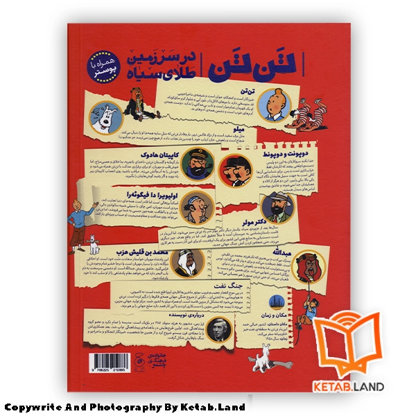 قیمت و خرید کتاب ماجراهای تن تن 15 در سرزمین طلای سیاه - تصویر دوم - تصویر جلد پشت کتاب - جلد شومیز