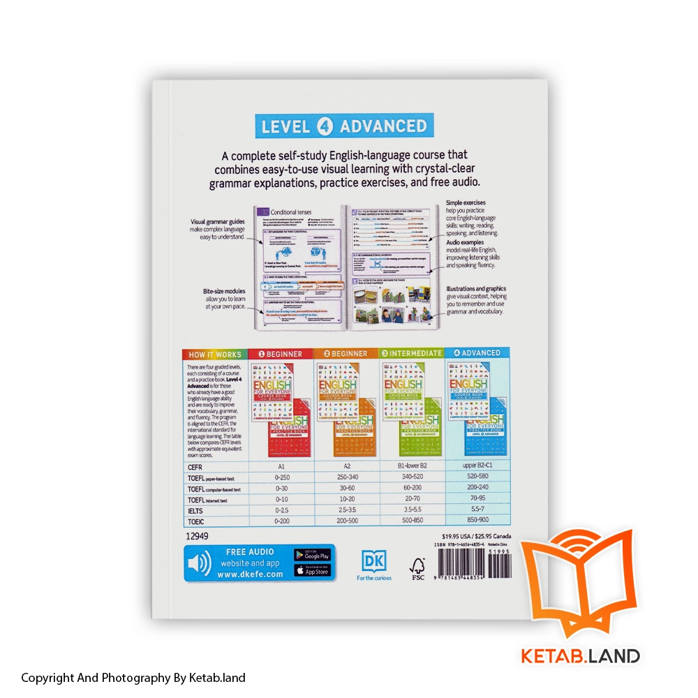 قیمت و خرید کتاب English for Everyone Advanced Level 4 از کتاب لند - تصویر پنجم - تصویر جلد پشت کتاب