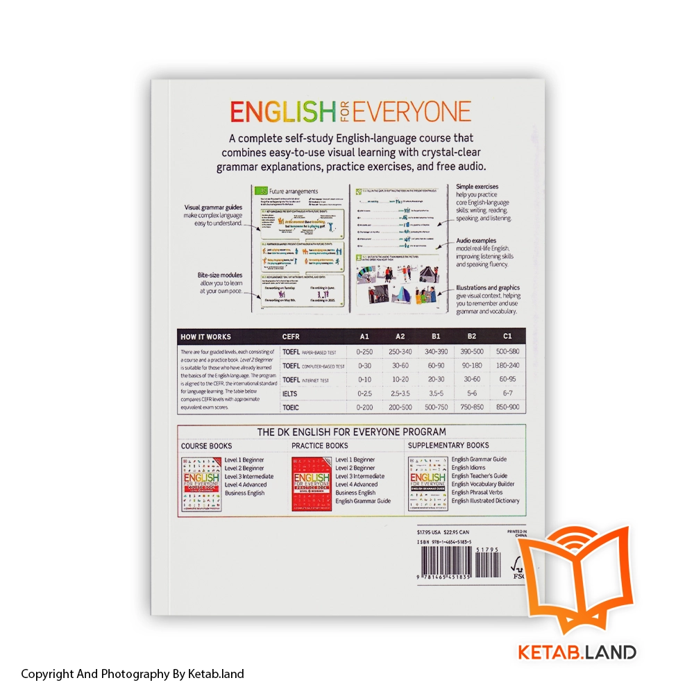 قیمت و خرید کتاب English for Everyone Beginner Level 2 از کتاب لند - تصویر سوم - تصویر جلد پشت کتاب
