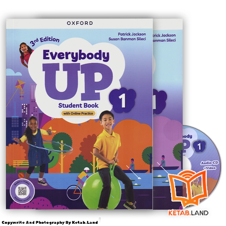 قیمت و خرید کتاب Everybody Up 1 3rd از کتاب لند - تصویر اصلی - تصویر اول - تصویر جلد روی کتاب به همراه کتاب کار و CD