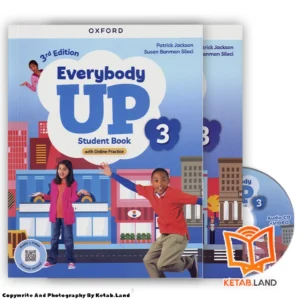 قیمت و خرید کتاب Everybody Up 3 3rd از کتاب لند - تصویر اصلی - تصویر اول - تصویر جلد روی کتاب به همراه کتاب کار و CD