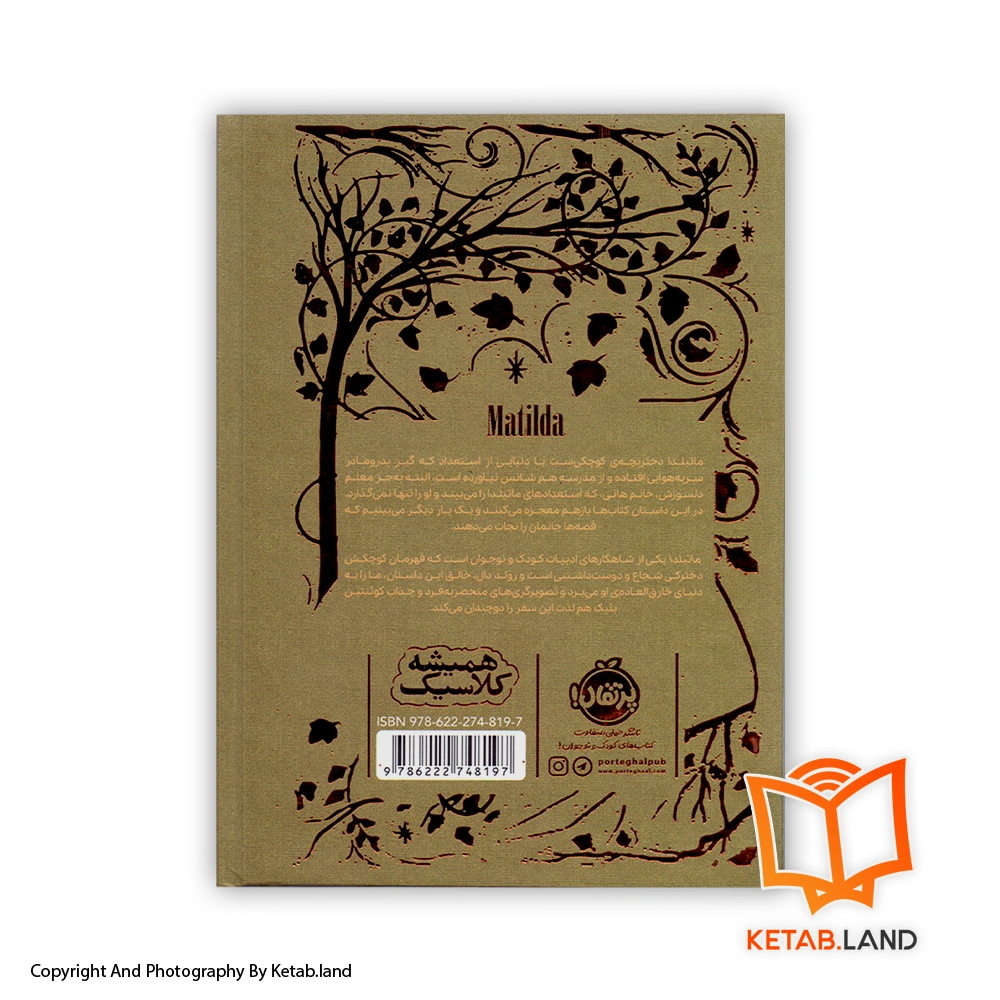 قیمت و خرید کتاب ماتیلدا- تصویر دوم - تصویر جلد پشت کتاب - جلد گالینگور