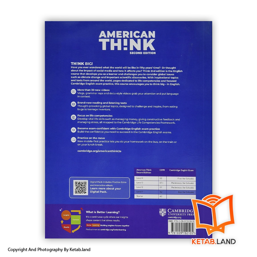 قیمت و خرید کتاب American Think 1 A2+ 2nd از کتاب لند - تصویر سوم - تصویر جلد پشت کتاب