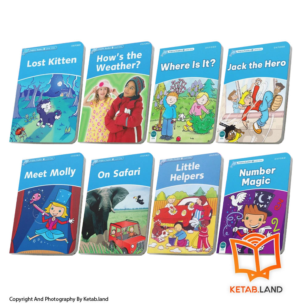 Dolphin-Readers-level1-book-pack-ketabland قیمت و خرید پک کتاب داستان های Dolphin Readers سطح 1- از کتاب لند - تصویر اصلی - تصویر اول - تصویر جلد روی کتاب