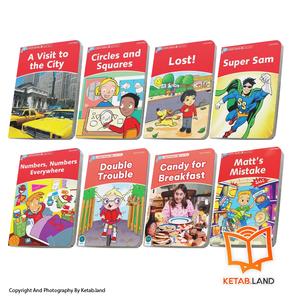 Dolphin-Readers-level2-book-pack-ketabland قیمت و خرید پک کتاب داستان های Dolphin Readers سطح 2- از کتاب لند - تصویر اصلی - تصویر اول - تصویر جلد روی کتاب
