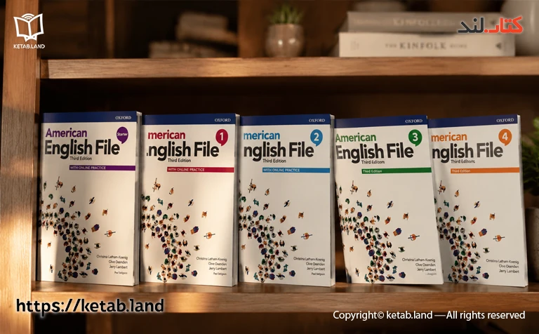 عکس مجموعه کتابهای american-english-file ویرایش سوم 1 تا 5 - کتاب لند