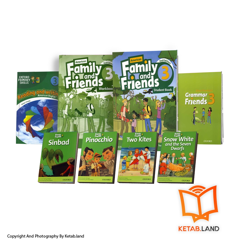 قیمت و خرید پک کامل کتاب های American Family And Friends 3 2nd از کتاب لند - تصویر اصلی - تصویر اول - تصویر جلد روی کتاب