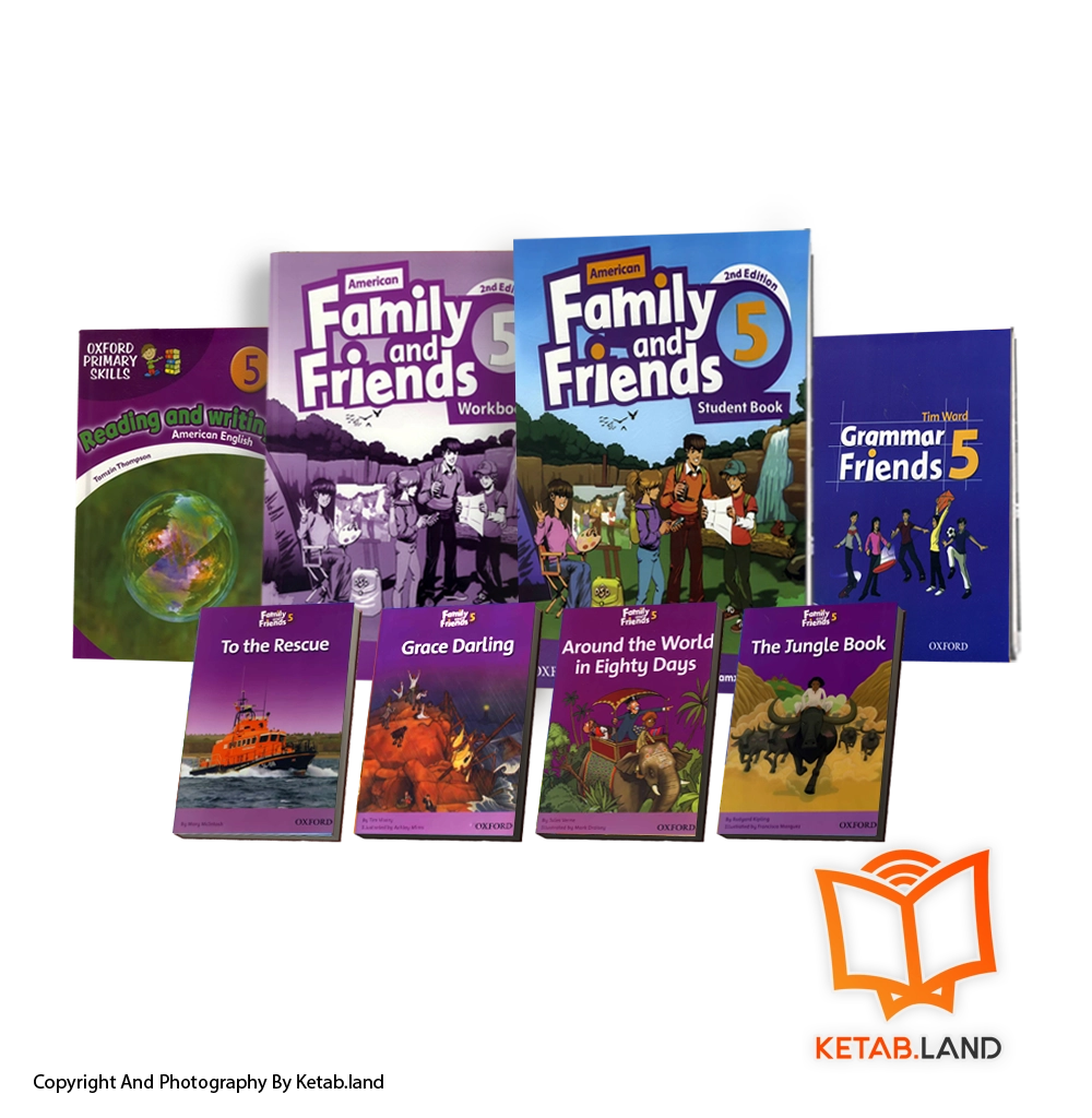 قیمت و خرید پک کامل کتاب های American Family And Friends 5 2nd از کتاب لند - تصویر اصلی - تصویر اول - تصویر جلد روی کتاب