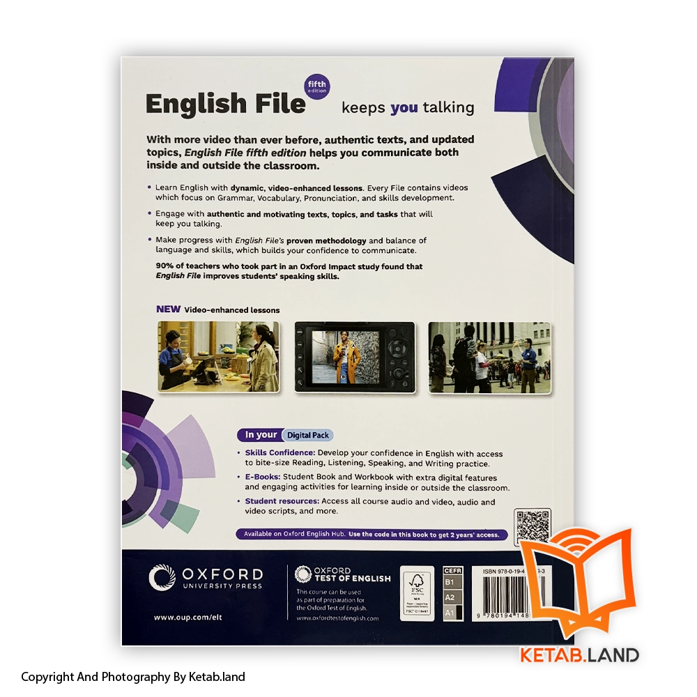 قیمت و خرید کتاب Beginner English File 5th از کتاب لند - تصویر سوم - تصویر جلد پشت کتاب
