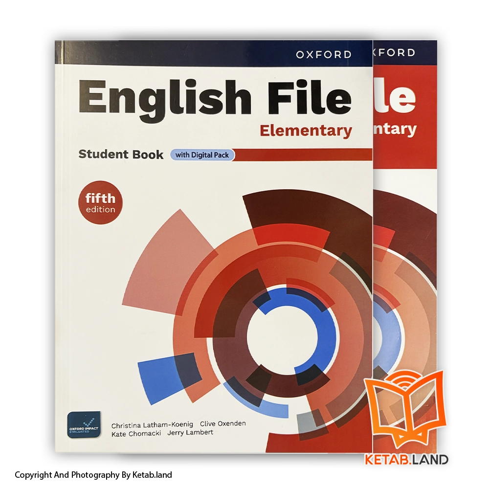 قیمت و خرید کتاب English File Elementary 5th از کتاب لند - تصویر اصلی - تصویر اول - تصویر جلد روی کتاب به همراه کتاب کار