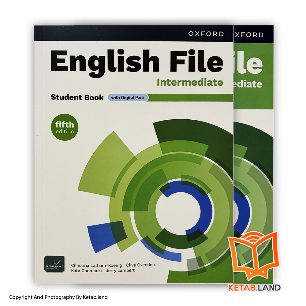 قیمت و خرید کتاب English File Intermediate 5th از کتاب لند - تصویر اصلی - تصویر اول - تصویر جلد روی کتاب به همراه کتاب کار